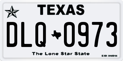 TX license plate DLQ0973