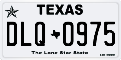 TX license plate DLQ0975