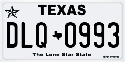 TX license plate DLQ0993
