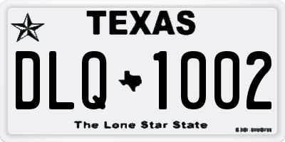 TX license plate DLQ1002