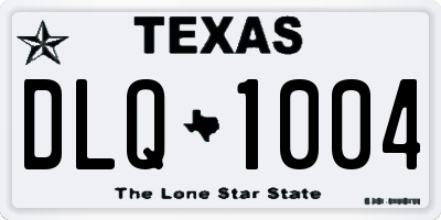 TX license plate DLQ1004