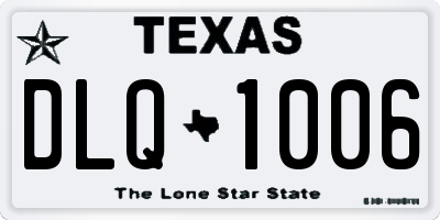 TX license plate DLQ1006