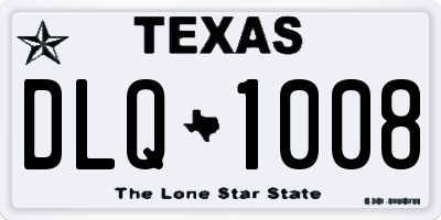 TX license plate DLQ1008
