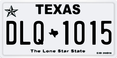 TX license plate DLQ1015