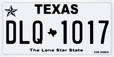 TX license plate DLQ1017