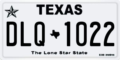 TX license plate DLQ1022