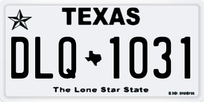 TX license plate DLQ1031