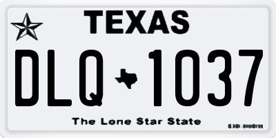 TX license plate DLQ1037