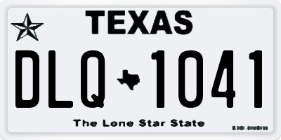 TX license plate DLQ1041