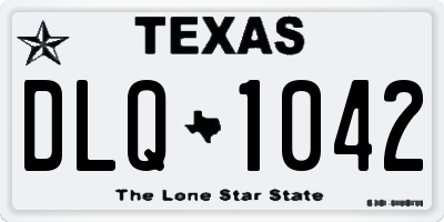 TX license plate DLQ1042