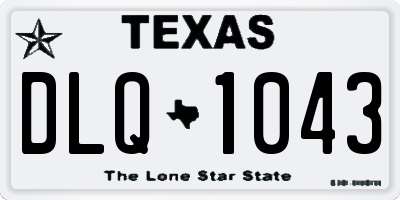 TX license plate DLQ1043