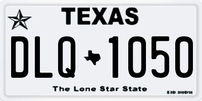 TX license plate DLQ1050