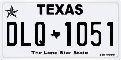 TX license plate DLQ1051