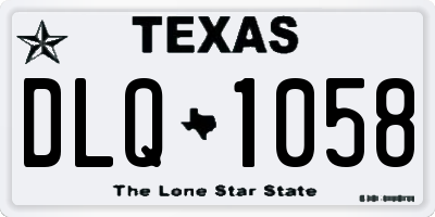 TX license plate DLQ1058