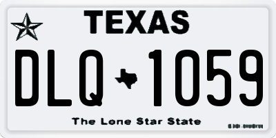 TX license plate DLQ1059