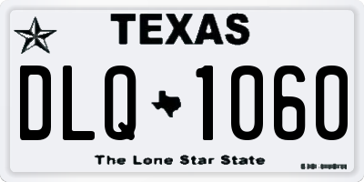 TX license plate DLQ1060