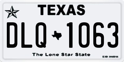 TX license plate DLQ1063