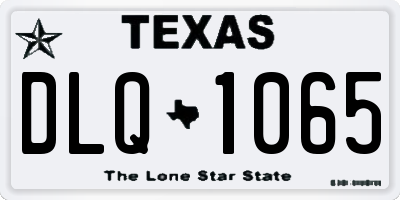 TX license plate DLQ1065