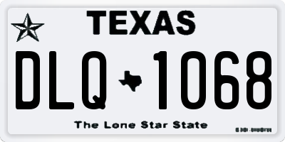 TX license plate DLQ1068
