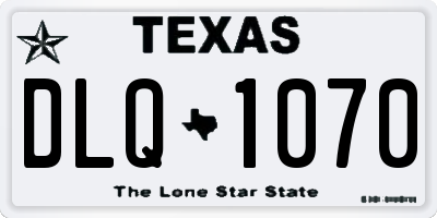 TX license plate DLQ1070