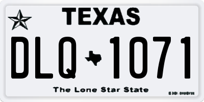 TX license plate DLQ1071