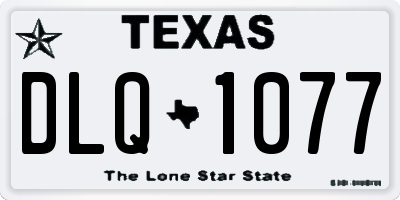 TX license plate DLQ1077