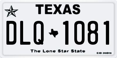 TX license plate DLQ1081