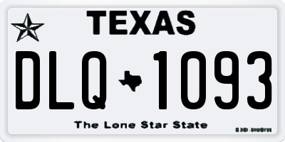 TX license plate DLQ1093
