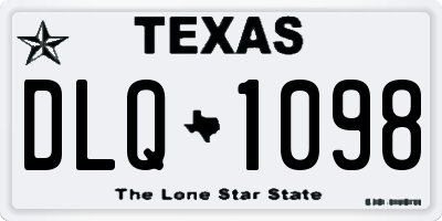 TX license plate DLQ1098