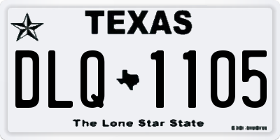 TX license plate DLQ1105