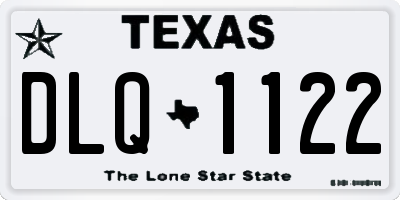 TX license plate DLQ1122