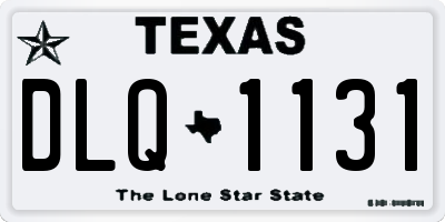 TX license plate DLQ1131