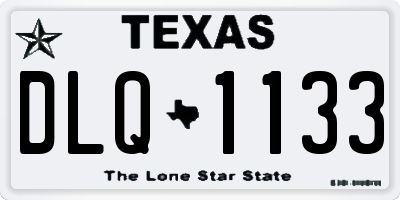 TX license plate DLQ1133