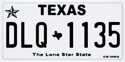 TX license plate DLQ1135