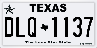 TX license plate DLQ1137