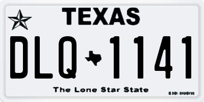 TX license plate DLQ1141