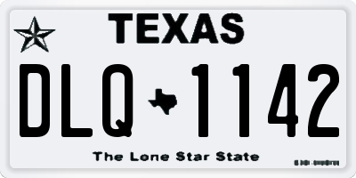 TX license plate DLQ1142