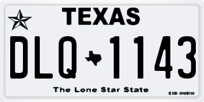 TX license plate DLQ1143