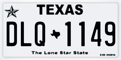 TX license plate DLQ1149