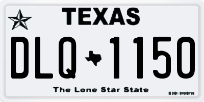 TX license plate DLQ1150