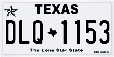 TX license plate DLQ1153