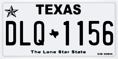 TX license plate DLQ1156