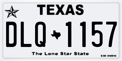 TX license plate DLQ1157