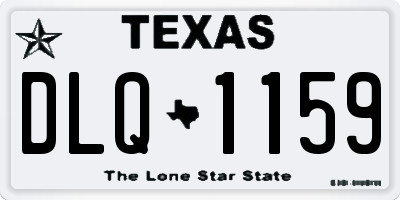 TX license plate DLQ1159