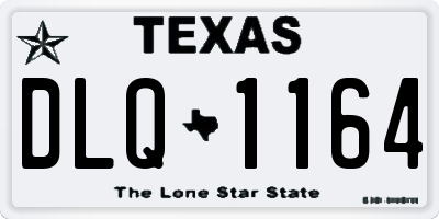 TX license plate DLQ1164