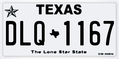 TX license plate DLQ1167