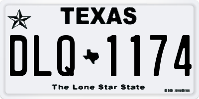 TX license plate DLQ1174