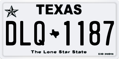 TX license plate DLQ1187