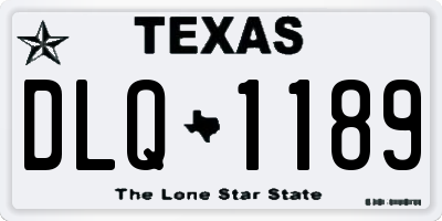 TX license plate DLQ1189
