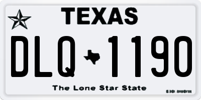 TX license plate DLQ1190